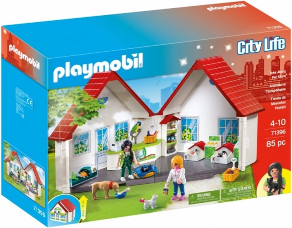 Komplet figuric City Life Prenosna trgovina za živali