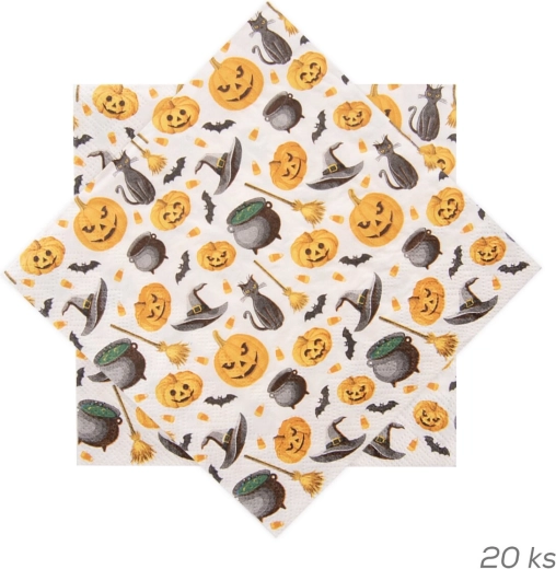 Papirnati prtički Halloween 33 × 33 cm, 20 kosov