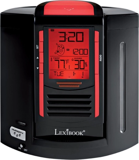 Radijska budilka z vgrajenim vlažilnikom zraka