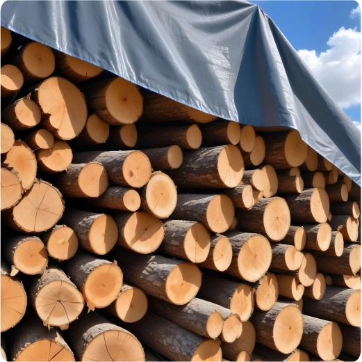 100 % vodotesna zaščita za les, stroje in tovor