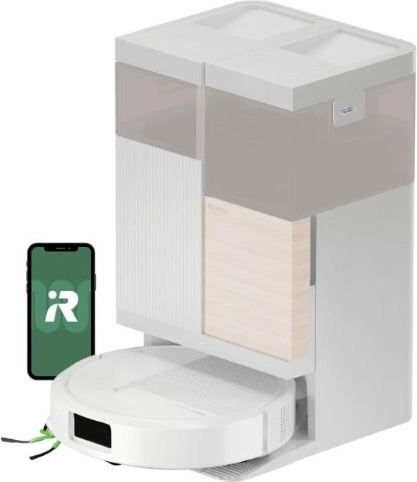 Robotski sesalnik iRobot Roomba Plus 575 Combo z bazno postajo AutoWash, bel