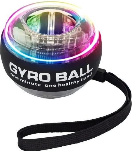 Žiroskopska krogla Renew Force Gyrrall z autostartom in LED osvetlitvijo za trening zapestij in podlahti – 1 kos