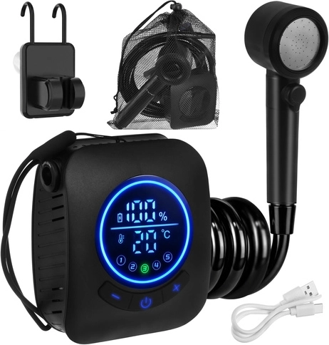 LED-zaslon: nadzor nad temperaturo vode in stanjem polnjenja