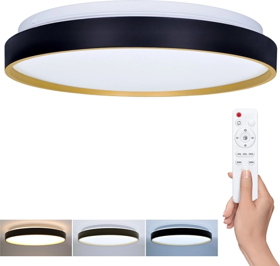 Solight stropna in stenska LED svetilka Cala z daljinskim upravljanjem 48 W, 3360 lm, 38 cm, z možnostjo zatemnjevanja, CCT