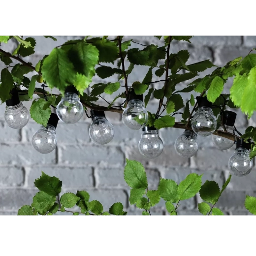 Sončna svetlobna veriga LUCA 10 LED hladno bela, 3,8 m