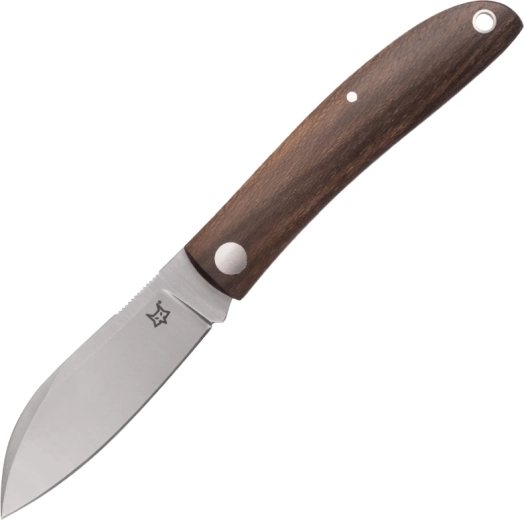 Žepni nož FOX Knives Livri 7 cm, les Ziricote, usnjeno etui