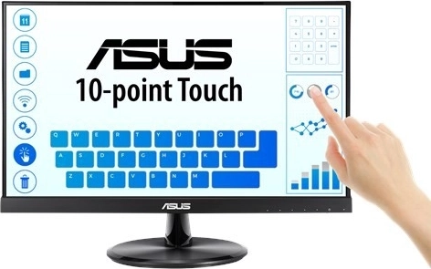 Monitor 21,5 palcev FHD IPS Zaslon na dotik 10P HDMI D-SUB USB Zvočniki