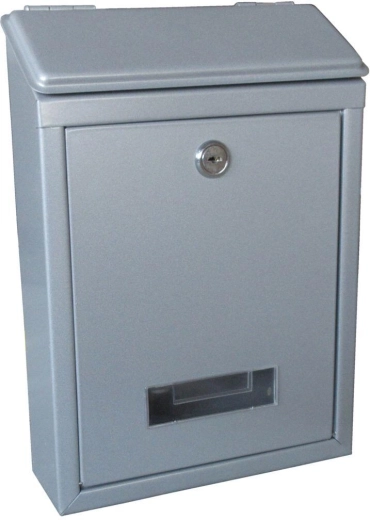 Siva poštna nabiralnik 210 × 300 × 60 mm iz pocinkovanega jekla