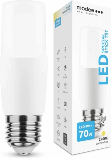 LED žarnica Modee Special Stick T37 E27 9 W toplo bela 650 lm