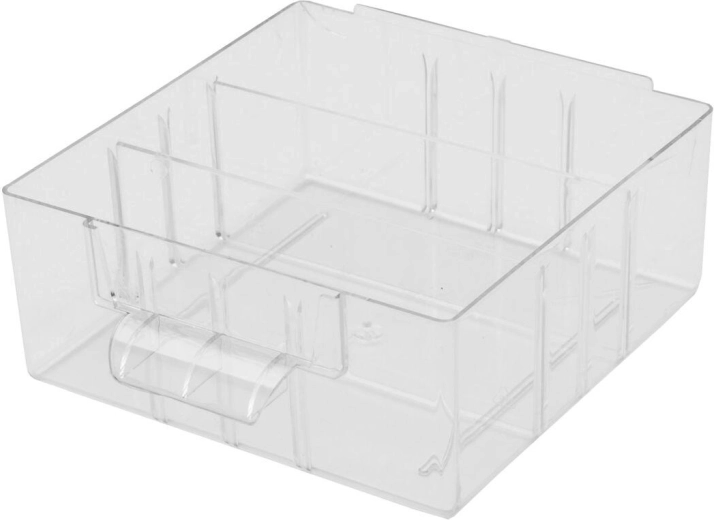 Srednje velika plastična škatlica M s pregradami 13,6 × 13,6 × 5,7 cm