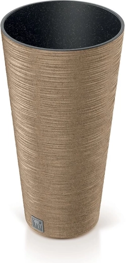 Cvetlični lonec Furu Slim Eco Wood z vložkom 25 cm – naturo