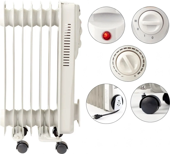 Natančen termostat in 3 stopnje moči