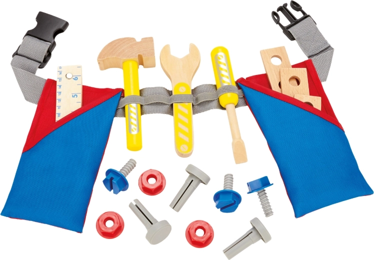 BINO children's work belt with tools - 17 pieces