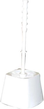 WC komplet s kvadratnim držalom, plastika, krtača 7,5 cm