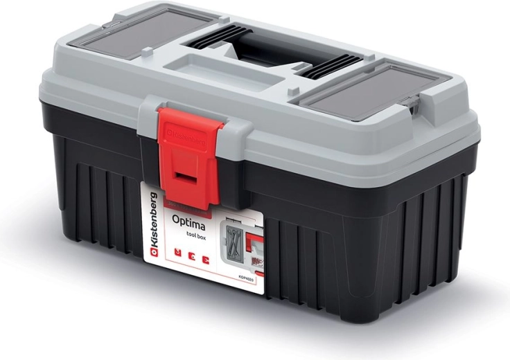Škatla za orodje OPTIMA, siva, 360 × 195 × 183 mm