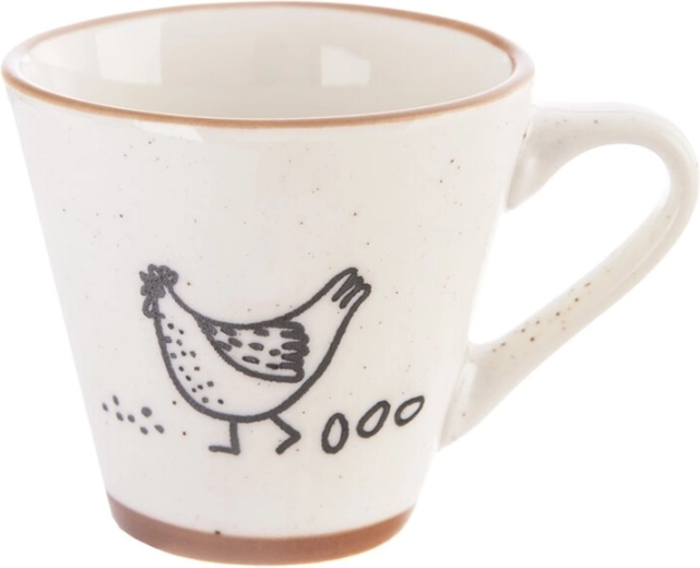 Porcelanasta skodelica za espresso Kmetija – kokoš 70 ml