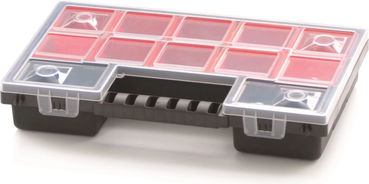 Plastični organizator NORB 287×186×50 mm z 12 odstranljivimi predelki