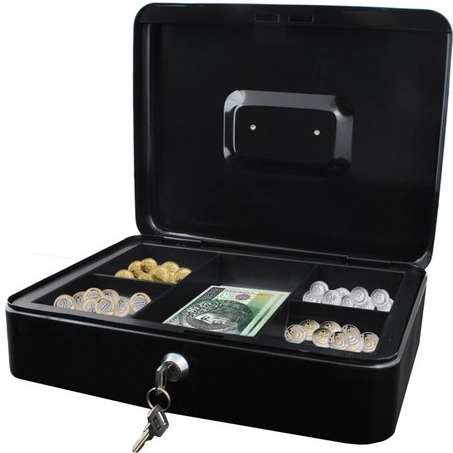 Clear compartments for coins and banknotes
