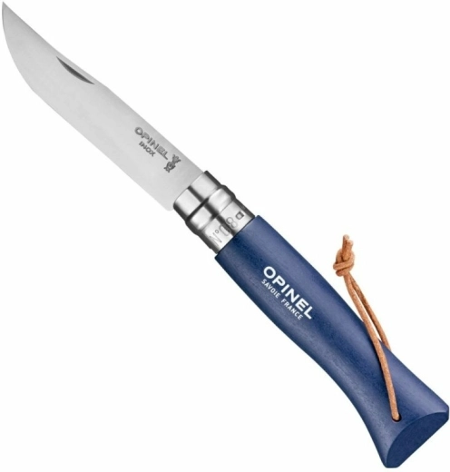 Opinel N°08 Trekking žepni nož temno moder, bukov les 8,5 cm