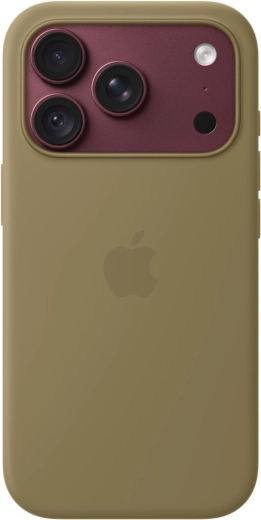 Apple silicone case with MagSafe for iPhone 18 Pro – olive