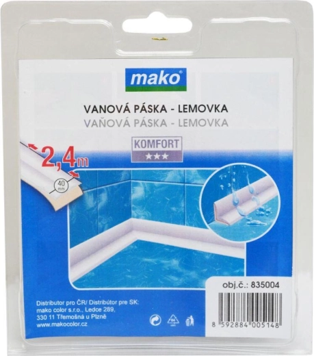 Kopalniški tesnilni rob 40 mm, 2,4 m, bel