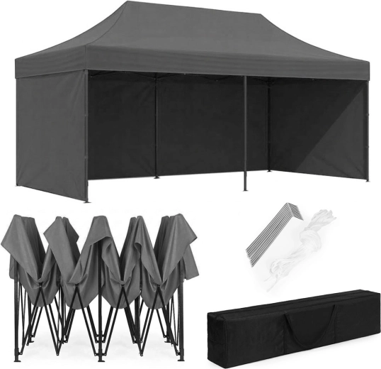 Avtomatski vrtni paviljon 3×6 m, siv, MultiGarden