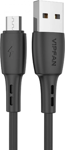 USB na Micro USB kabel Vipfan Racing X05, 3A, 1 m, črn
