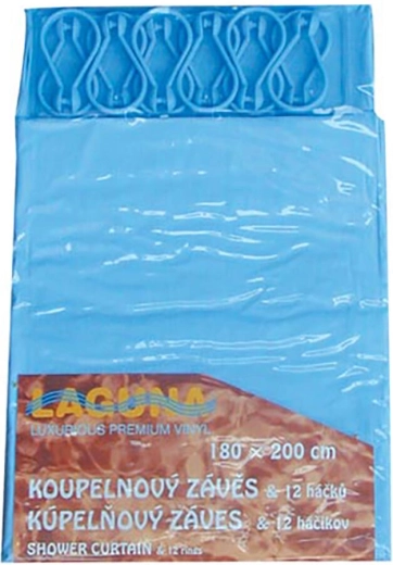 Kopalniško zaveso UNI 180 × 180 cm iz PEVA, 12 kaveljčkov, mešanica barv