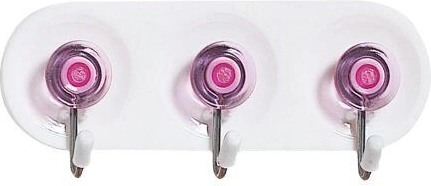 Samolepilni obešalnik s 3 kavlji, plastika in kovina, mešanica barv 11 × 4 cm