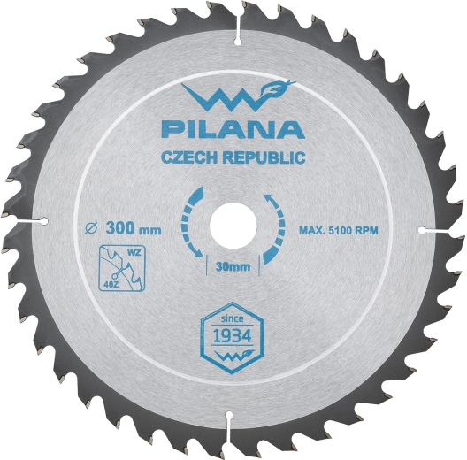Žagin list PILANA SK 5255 WZ 300 mm, 40 zob, 30 mm odprtina