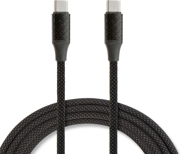 Magnetni pleteni kabel USB-C USB-C na USB-C, 1 m, 60 W, črn