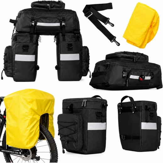 Waterproof 48 L 3-in-1 XXL Rear Rack Bicycle Pannier Bag