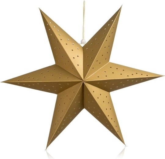 Vilde Gold Paper Perforated Decorative Star 45 cm