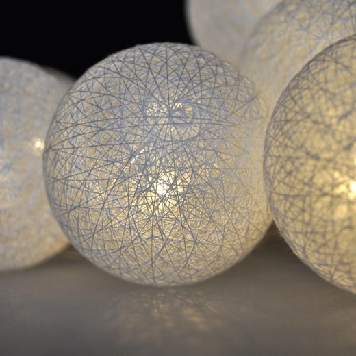 Cotton balls for soft and elegant light