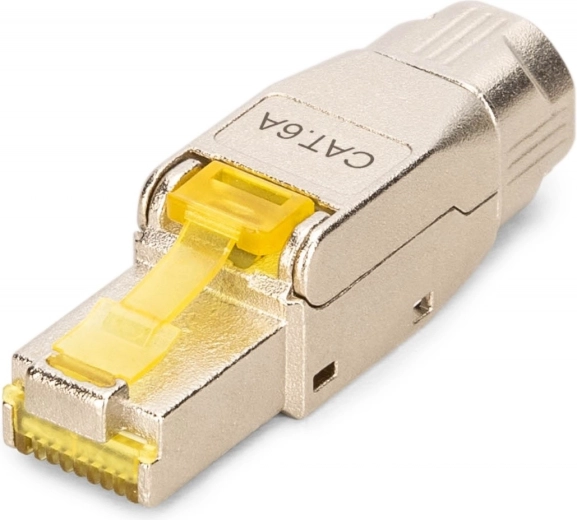 Konektor RJ45 kat. 6A STP za 10GbE in PoE++, kovinski brez orodja, AWG 22–27