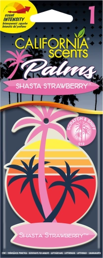 Viseči osvežilec zraka za avto California Scents Palm Shasta Strawberry
