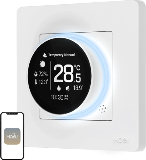 Moes ZigBee thermostat for water heating smart star ring