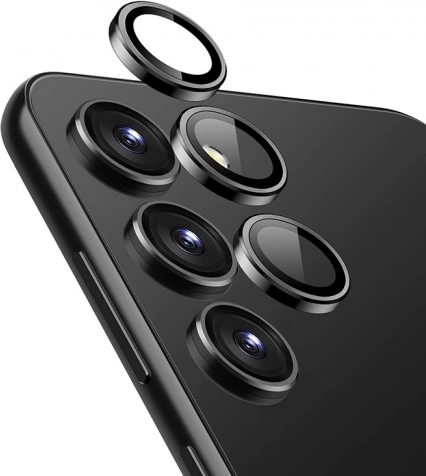 Zaščitno steklo za kamero Samsung Galaxy S24+ črno