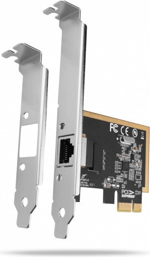 PCIe gigabitna omrežna kartica RJ‑45 z čipom Realtek, nizkoprofilna in standardna