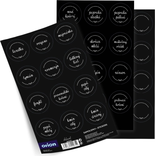 Nalepke za začimbe Black mix 36 CZ