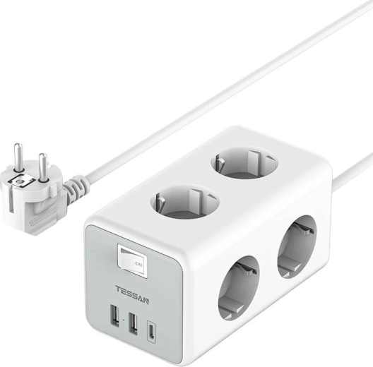 Tessan razdelilec z USB in USB-C vrati