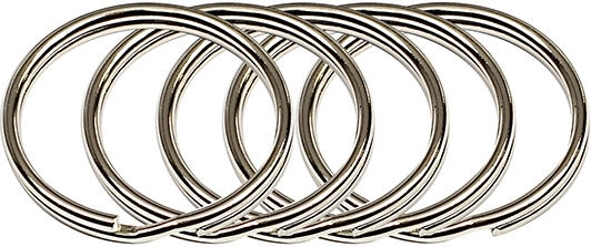 Obroček za ključe 25 mm, ponikljan (50 kos)