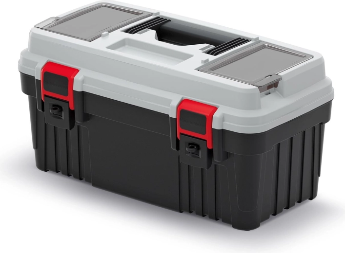 Plastičen kovček za orodje OPTIMA 47 × 25,6 × 23,8 cm, siv