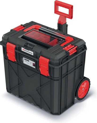 Orodjarni kovček na kolesih X-Block Alu Log, črn