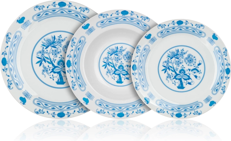 Porcelanasti jedilni set ONION, 18 delov – čebulni dekor