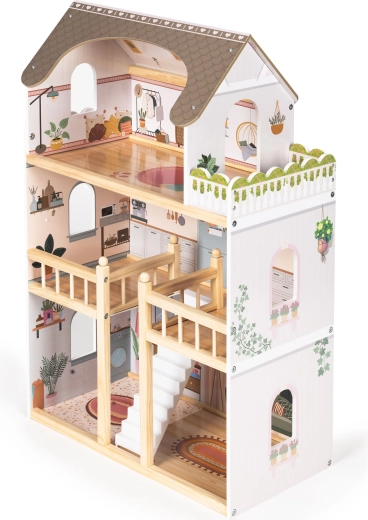 3 floors, 5 rooms and a balcony