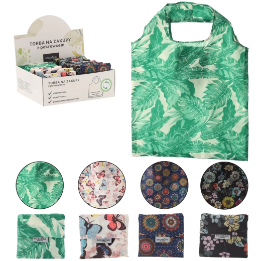Večkrat uporabna nakupovalna torba Torba na zakupy 42 × 41 cm – mešanica vzorcev