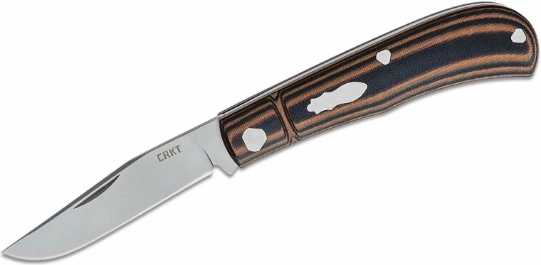 CRKT venandi brown rjav zložljiv žepni nož 8 cm, črno-rjav, G10