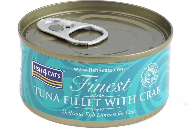 Konzerva za mačke tuna s krabom FISH4CATS 70 g