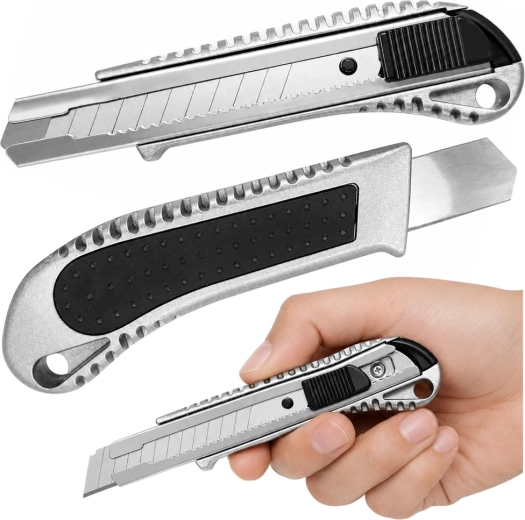 Aluminum snap-off segmented utility knife 18 mm with blade lock - 1 piece